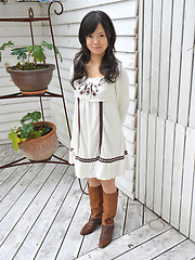 Teeny japanese girl Yume Aikawa in sexy dress