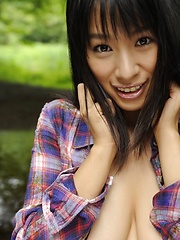 Great asian big tits model Hana Haruna in hot scenario.
