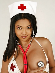 This young nurse flashes her valuable private assets to the world