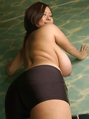 Sexy busty japanese Fuko posing her gigantic tits
